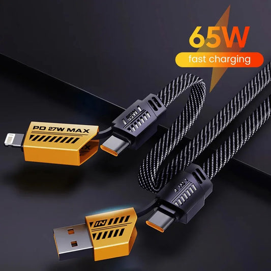 4-in-1 PD 65W Fast Charging Cable – Power Multiple Devices with One Cable